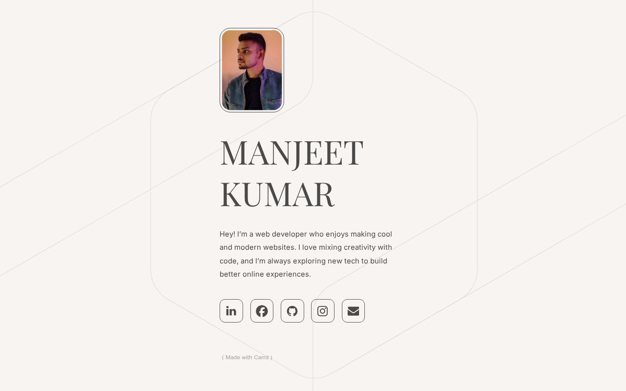 Carrd profile picture for @manjeet